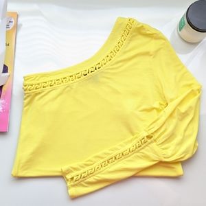 Bebe One Shoulder Long Sleeve Top